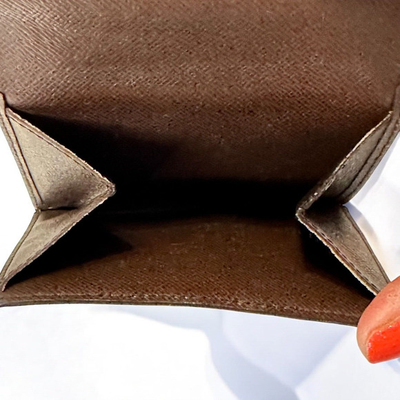 Authentic LOUIS VUITTON Elise Wallet Trifold Portefeuille Damier Ebene Canvas - Picture 3 of 15